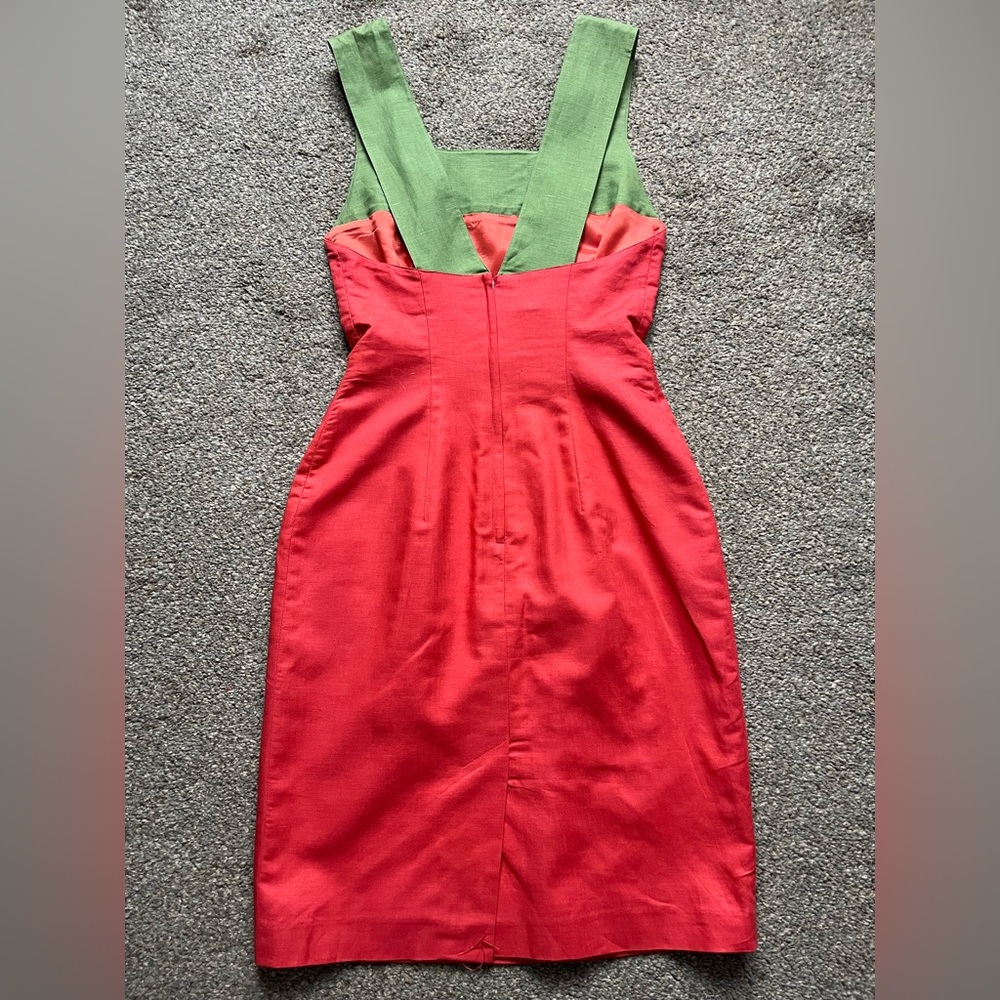 RARE! Vintage Laura Ashley Watermelon Linen Dress (4) - Picture 5 of 5